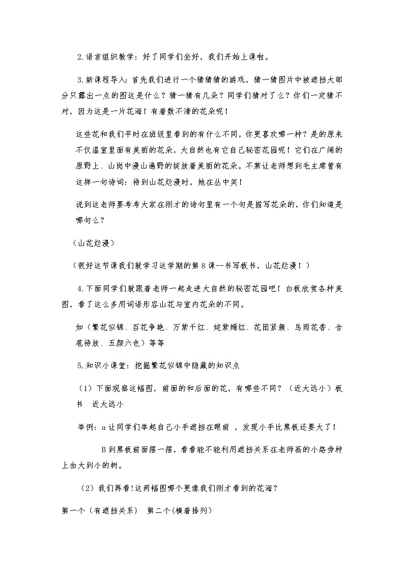 苏少版二年级美术下册 第7课　花儿朵朵（二） 教案第2页