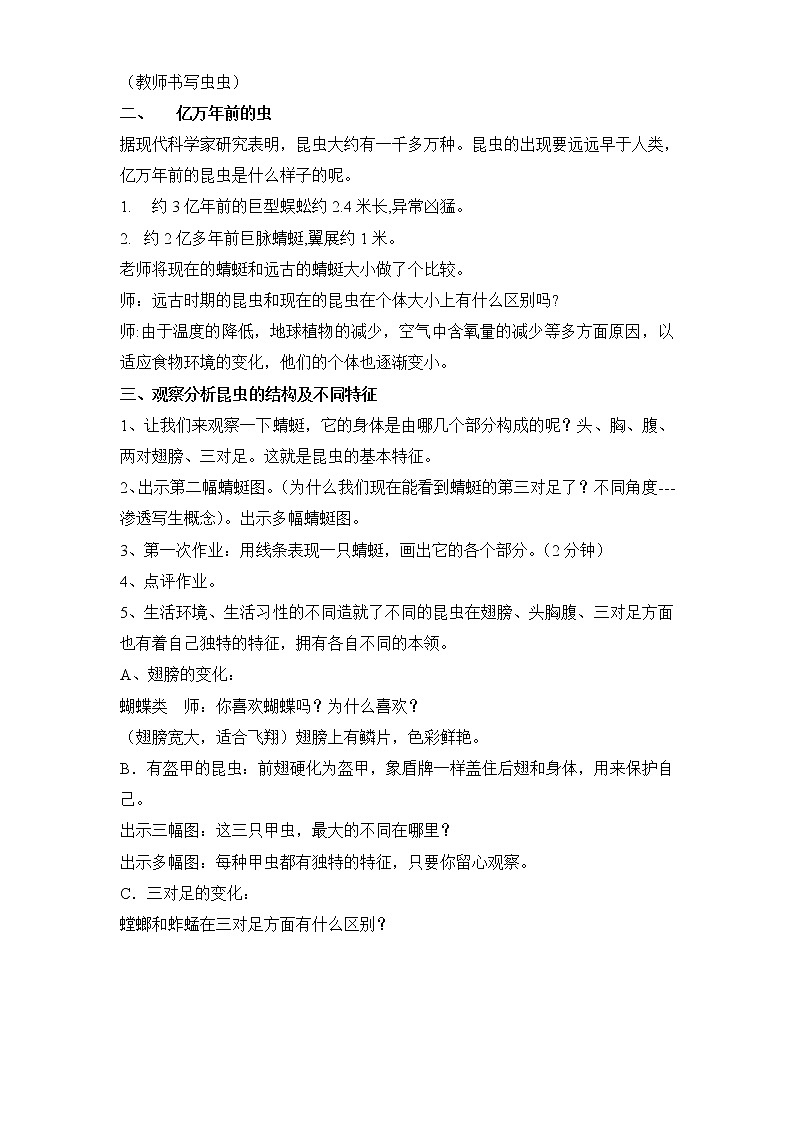 苏少版二年级下册 美术 教案 第14课 虫虫虫（一）02