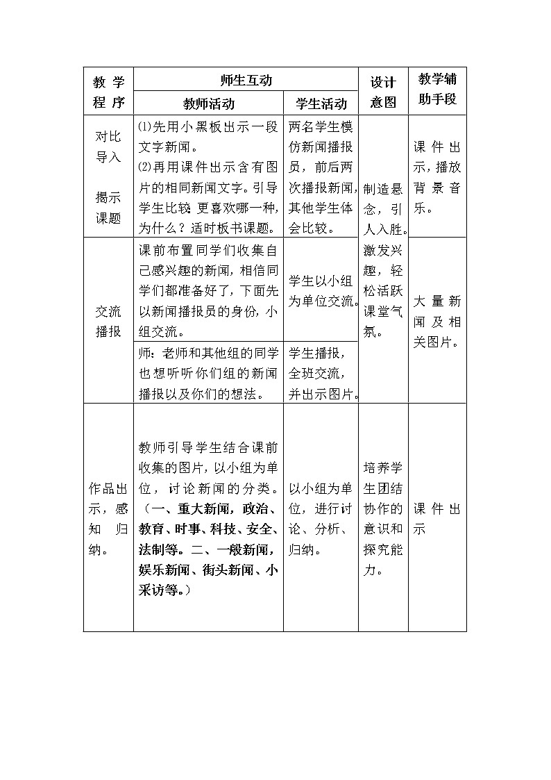 六年级下册美术教案  －《第12课看新闻画新闻》 苏少版第3页