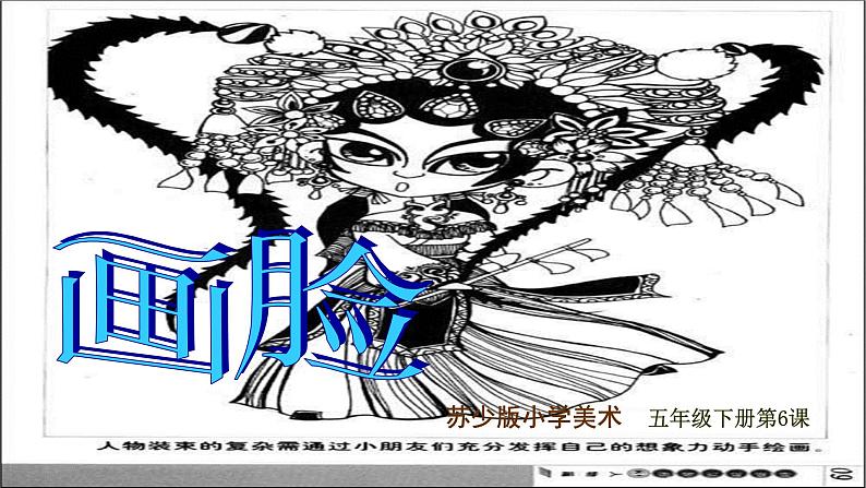 苏少版五年级美术下册《画脸》公开课一等奖教学教学课件01