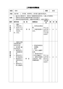 小学体育人教版三至四年级第一章 课程目标教学设计