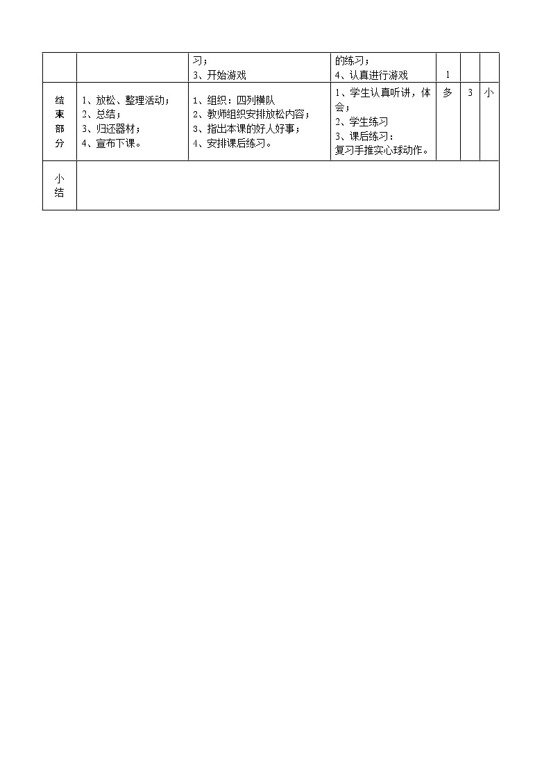 小学五年级体育课教案(1)第2页