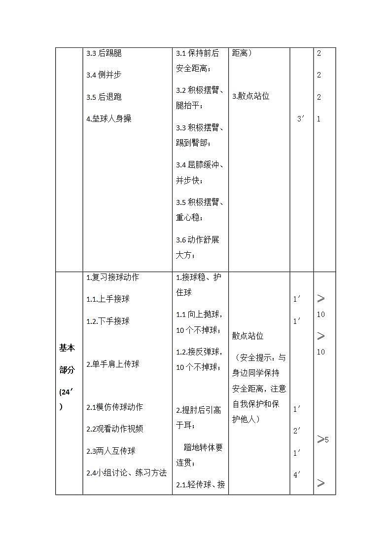 《垒球》（教案）体育与健康四年级上册   人教版（表格式）第2页