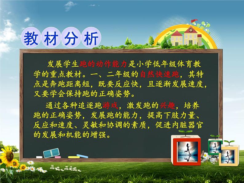 体育与健康人教版1～2年级全一册  4.2 跑与游戏——原地摆臂练习及自然直线快速跑与游戏（课件）03