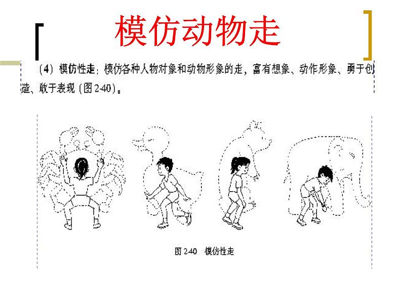 体育与健康人教版1～2年级全一册  走与游戏——各种方式走（课件）第7页