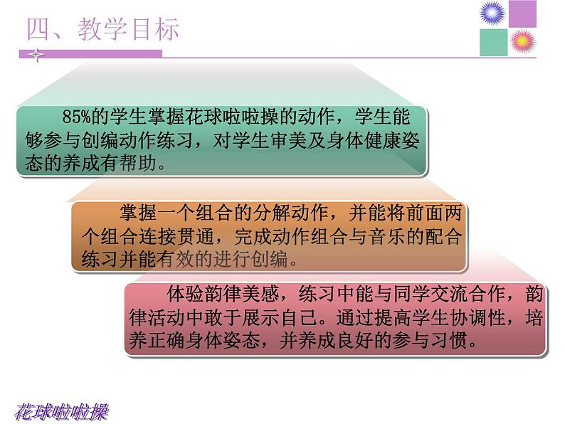 小学体育与健康北京版 三年级 韵律活动和舞蹈 花球啦啦操课件PPT07