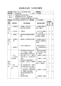 人教版三至四年级第七章 武术教案设计