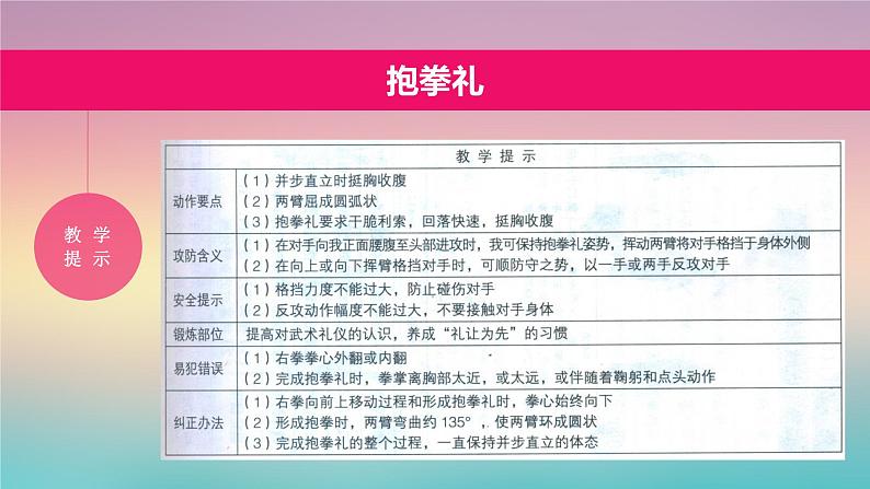 小学体育 一年级 水平一 武术操《旭日东升》第一节起势 居家锻炼小游戏 课件03