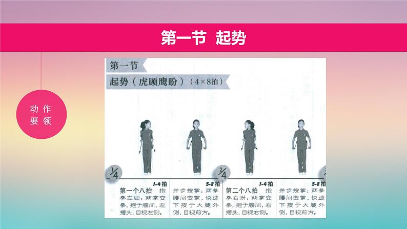 小学体育 一年级 水平一 武术操《旭日东升》第一节起势 居家锻炼小游戏 课件04