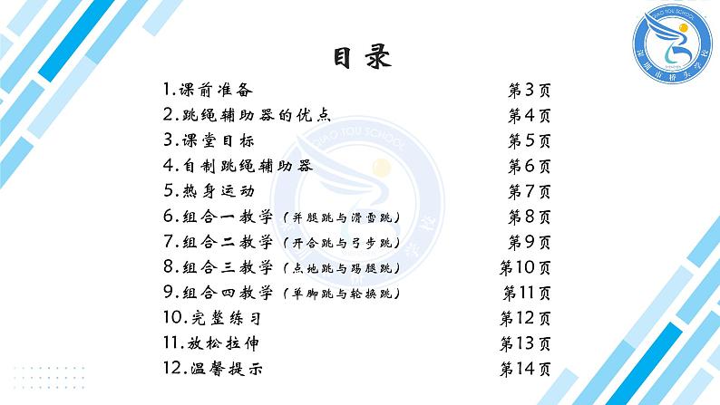 小学 六年级 体育水平三《跳绳操组合练习》ppt 课件02