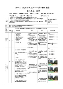 2020-2021学年第七章 武术教学设计及反思