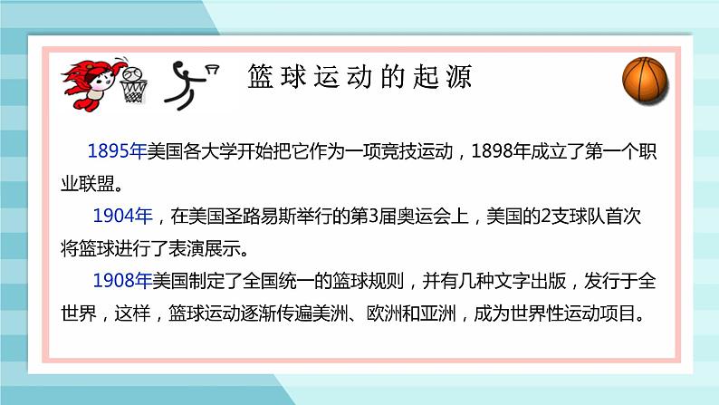 体育与健康人教版六年级全一册篮球运动起源与发展课件04