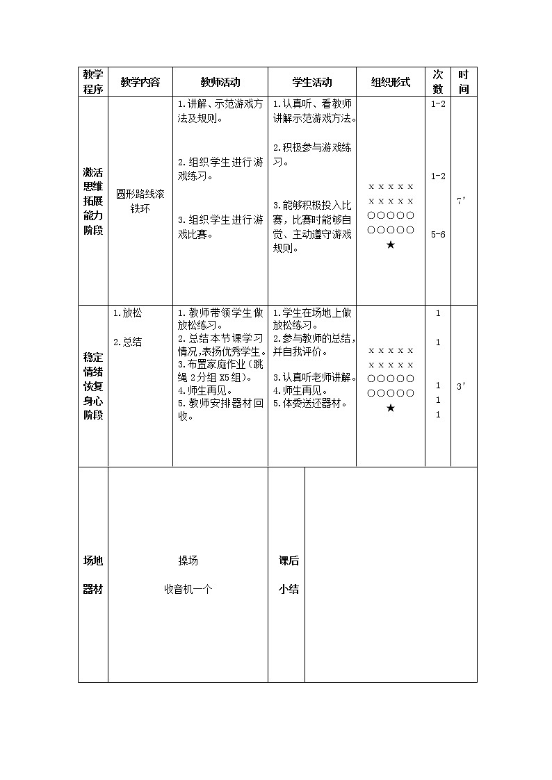 三年级下册体育表格式教案-31 舞蹈与民间体育活动：集体舞“小风车”-通用版第2页