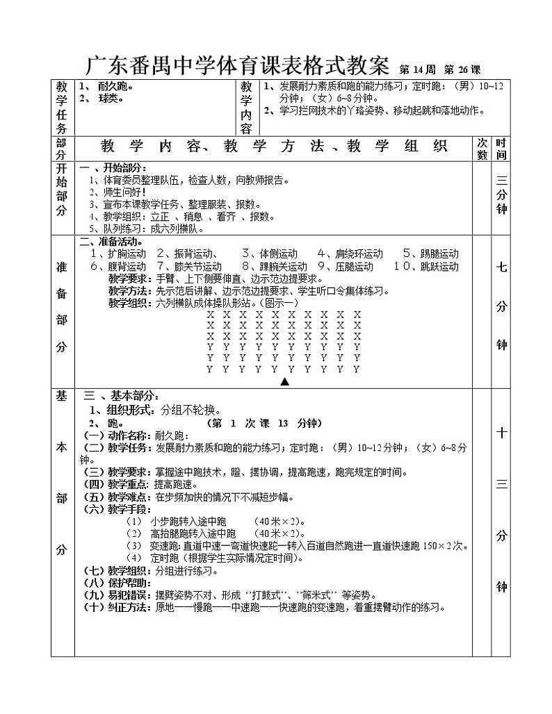 耐久排球跑第1—6课表格式教案第1页
