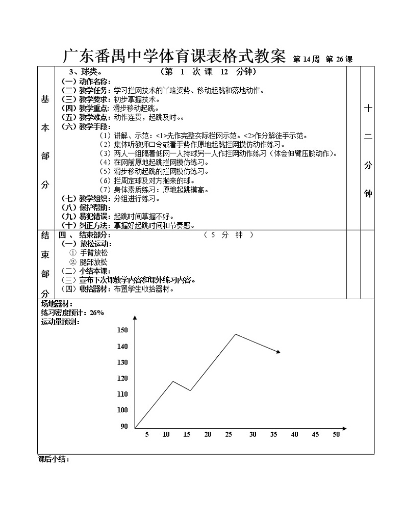 耐久排球跑第1—6课表格式教案第2页