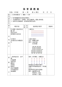 人教版三至四年级第一节 队列与队形教学设计