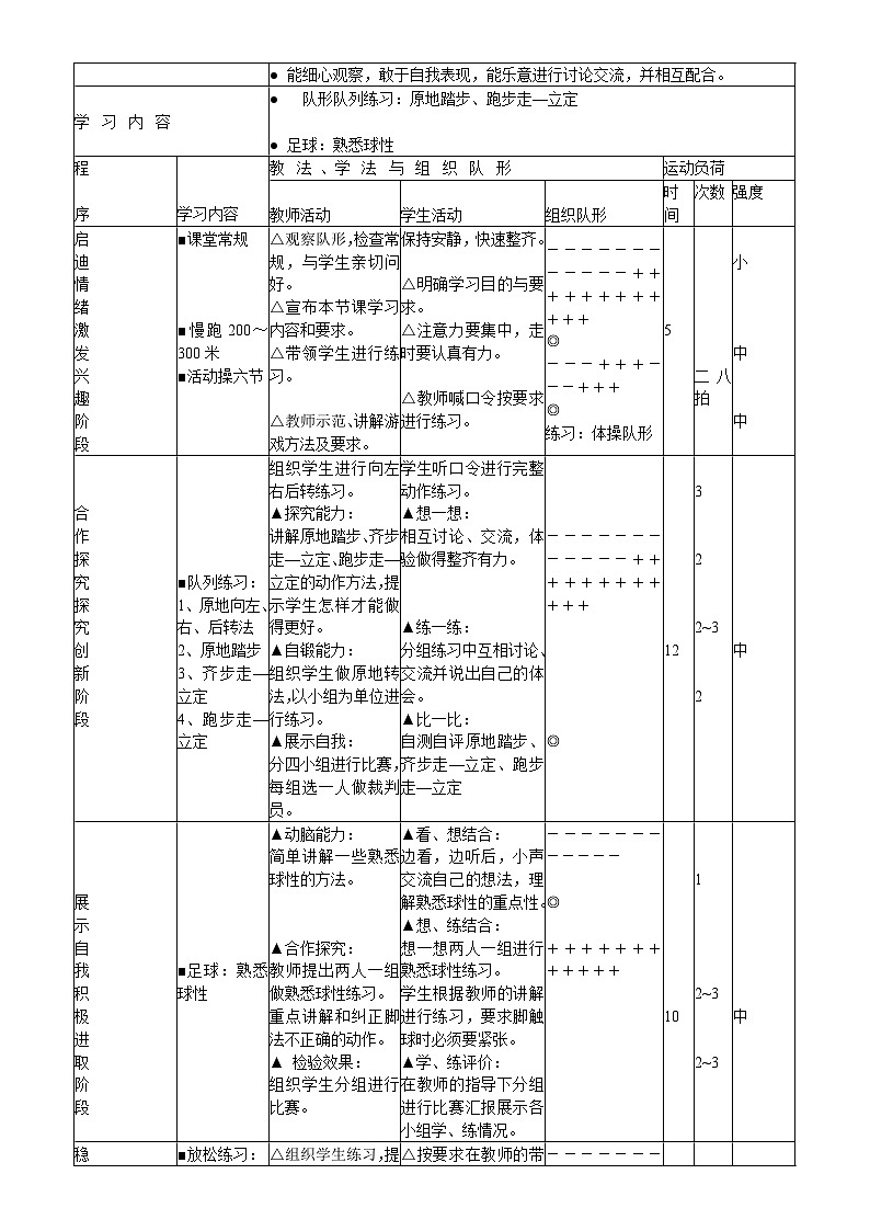 五年级体育与健康教案第3页