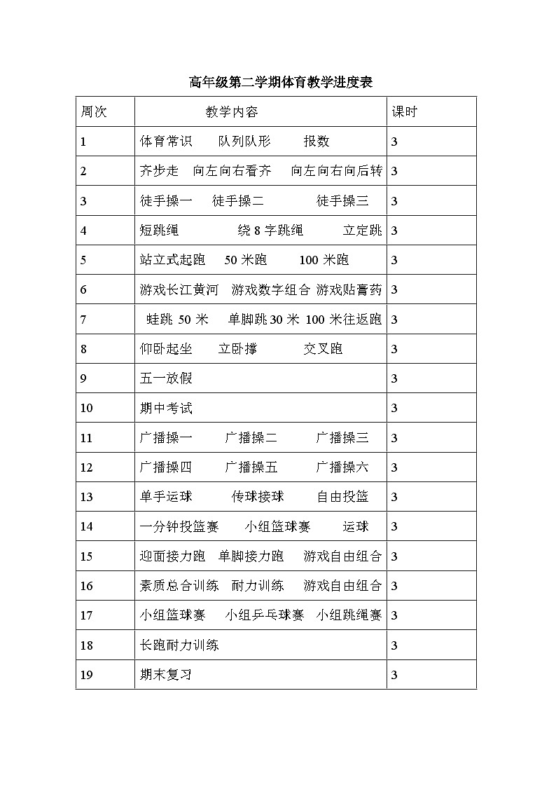 高年级体育教案03