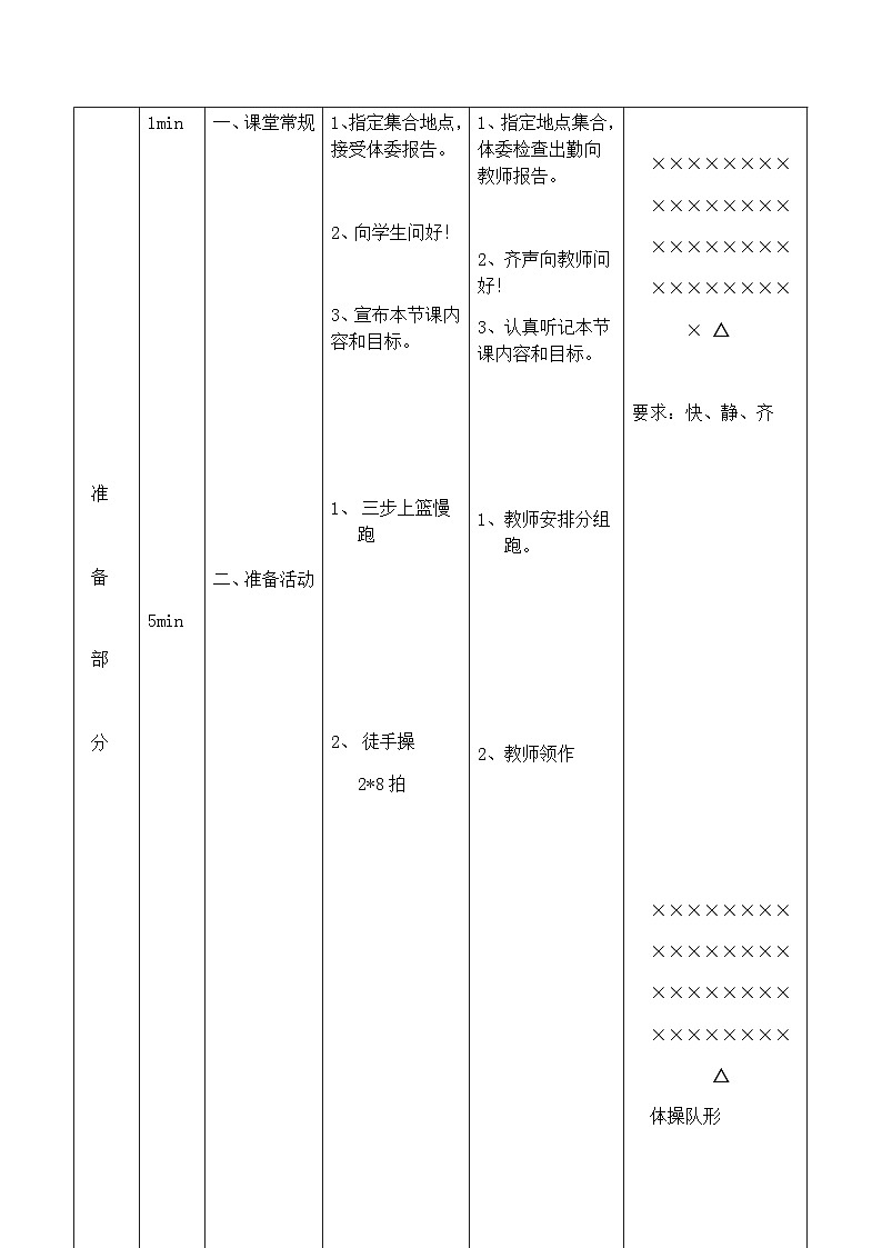 小学体育与健康教材人教版六年级  篮球教学设计02