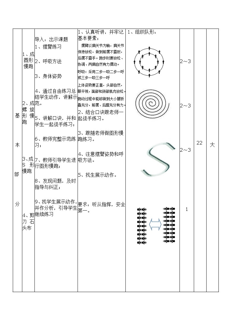 小学体育与健康教材人教版《耐久跑和体能训练》游戏 《奇袭》教学设计第2页