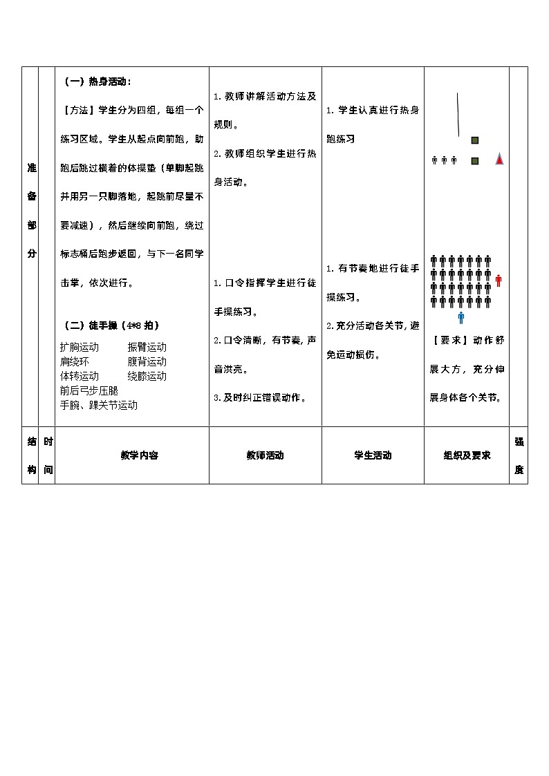 《体验跨步跳》教案 人教版一年级下册体育与健康第2页