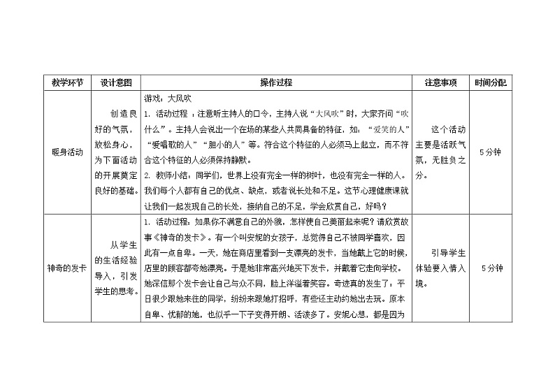 南大版心理健康六年级2.《 欣赏我自己》 课件+教案02