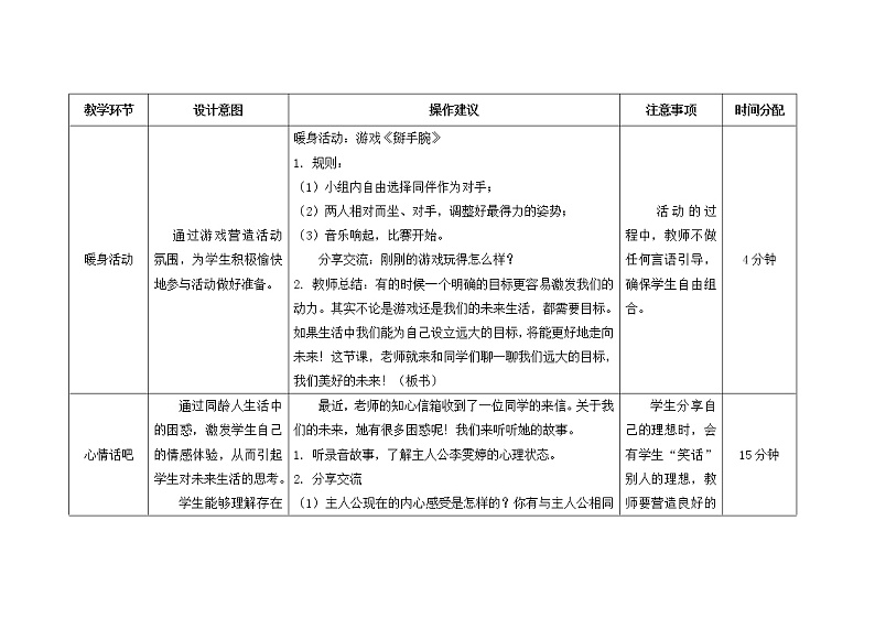 南大版心理健康六年级16.《我的未来》课件+教案02