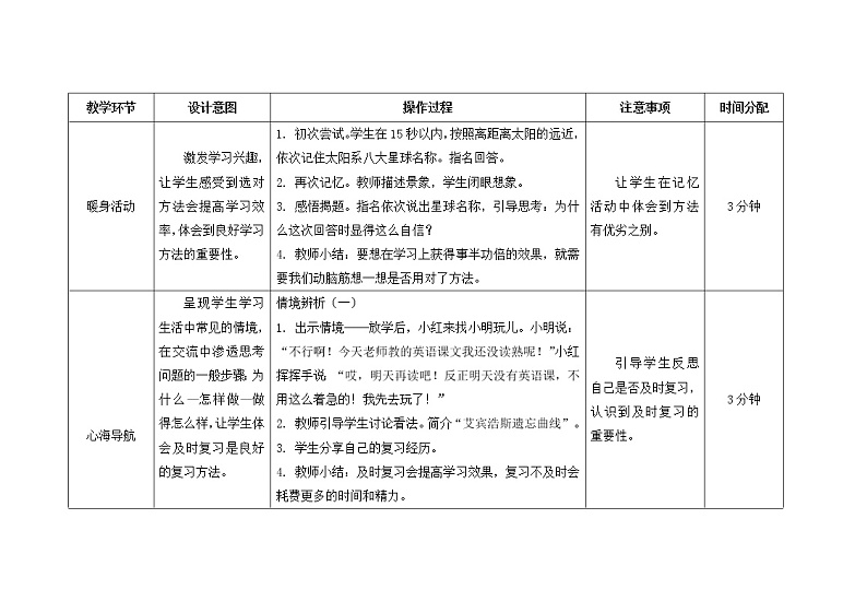 南大版心理健康五年级 2.《 带着问号学习 》教学设计第2页
