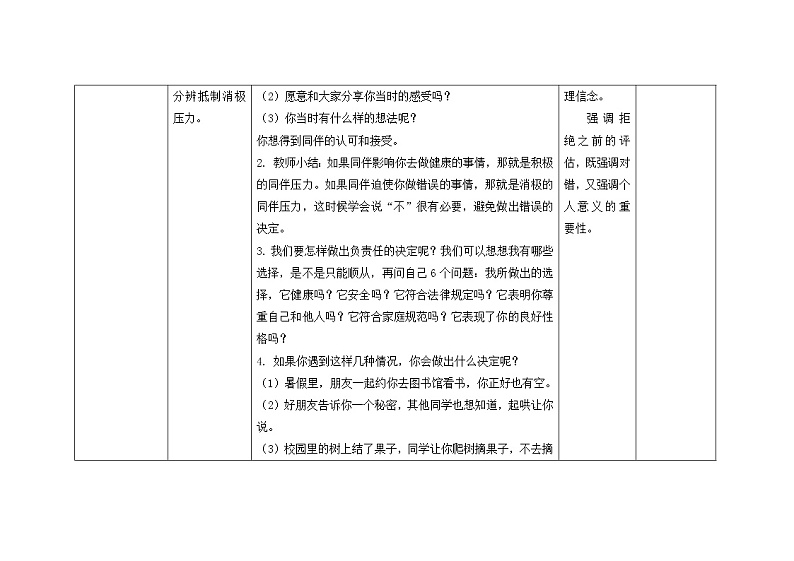 南大版心理健康五年级 13.《 学会说“不”》课件+教案03