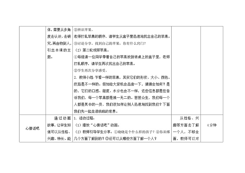 南大&北师大版四年级心理健康第一课我是什么样的人教案03