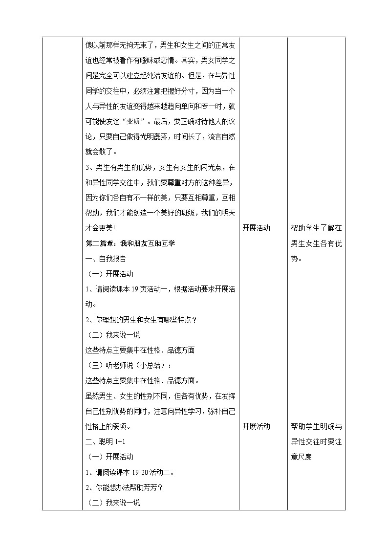 【北师大版】《心理健康》六年级上册 4 男生，女生 教学设计第3页