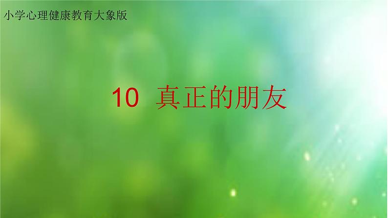 大象版心理健康六年级 10《真正的朋友》课件PPT01