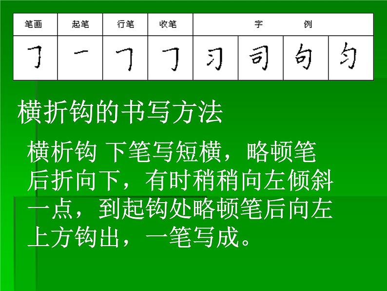 人美版三年级下册书法 5横折钩 课件（24张PPT）06