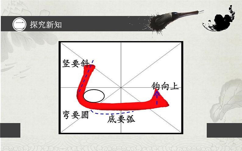 三年级下册书法课件－ 3竖弯钩 ｜北师大版06