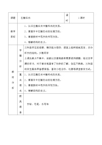 书法练习指导三年级下册第14课 左撇右点教案