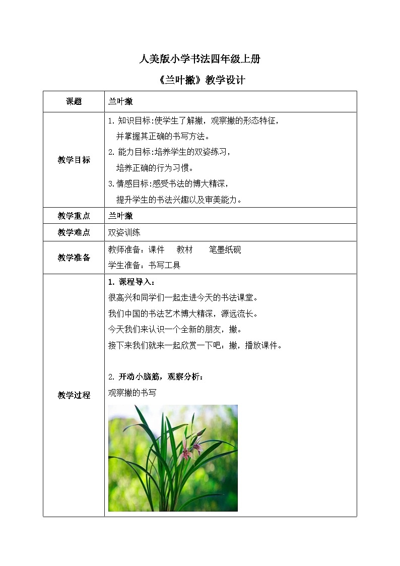 第10课《兰叶撇》课件+教案01