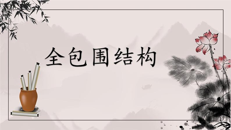 北师大版六年级下册书法指导第5课《全包围结构》课件第1页