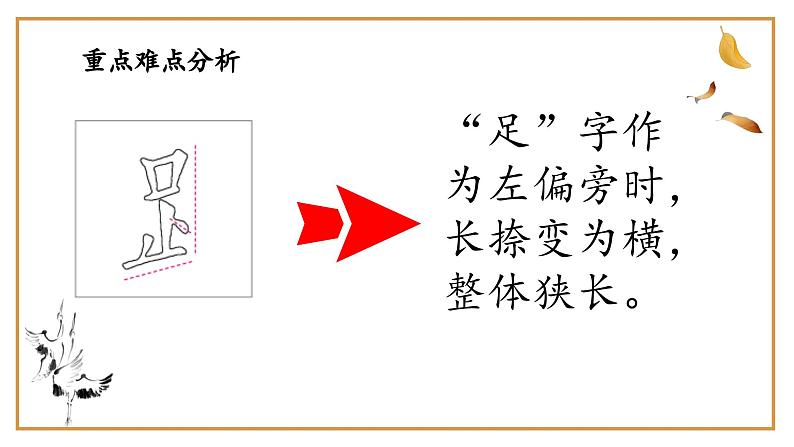 人美版四年级下册书法指导第16课《足字旁》课件第8页