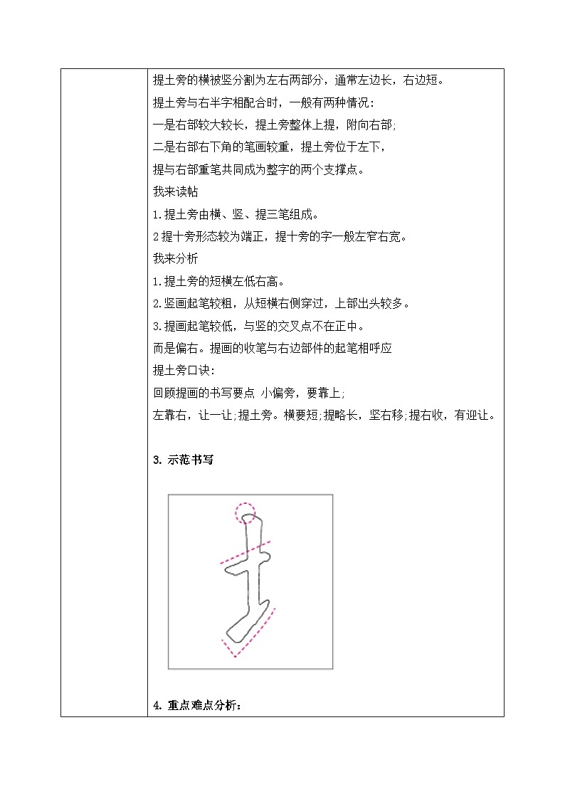 人美版四年级下册书法指导第4课《提土旁》教案02