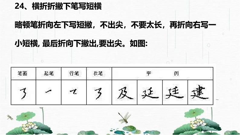 2024-2025学年特色课程-书法 11.硬笔书法- 笔画大全3教学课件PPT07