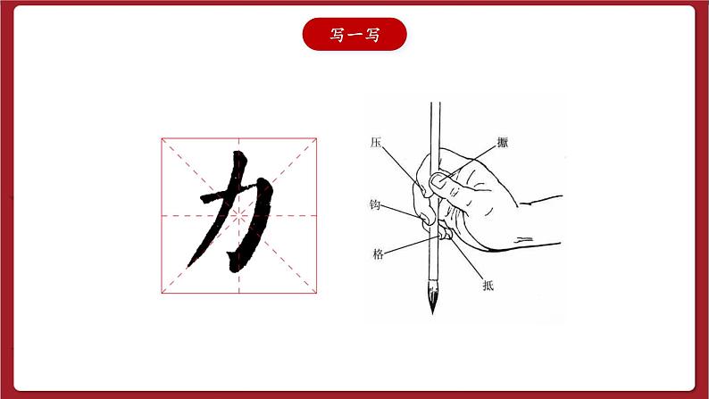 湘美版书法五下 第2课《力字旁》课件第7页