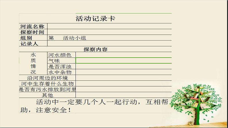 五年级下册综合实践活动课件+教案-第5单元 保护家乡的环境 活动一 家乡河流生态探察  沪科黔科版08