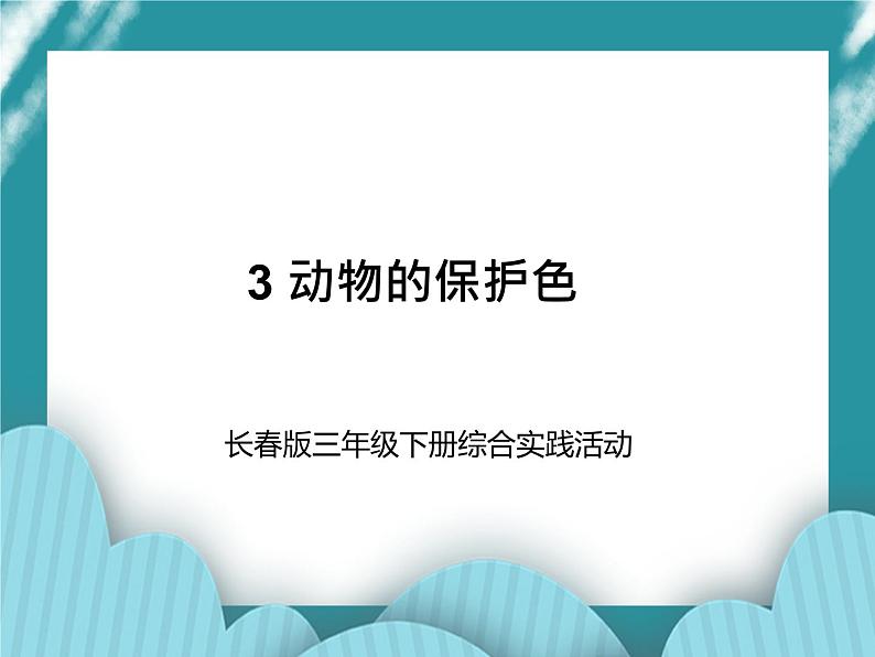 三年级下册综合实践活动课件－ 3动物的保护色 ｜长春版第1页