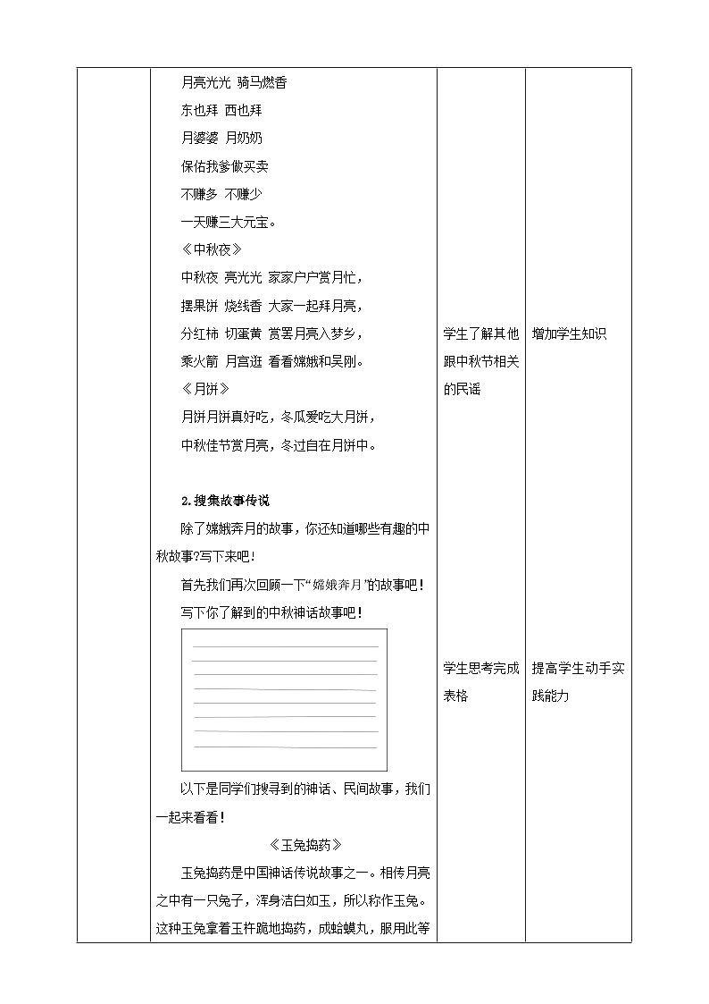鲁科版综合实践活动六上《赏中秋》教案第3页