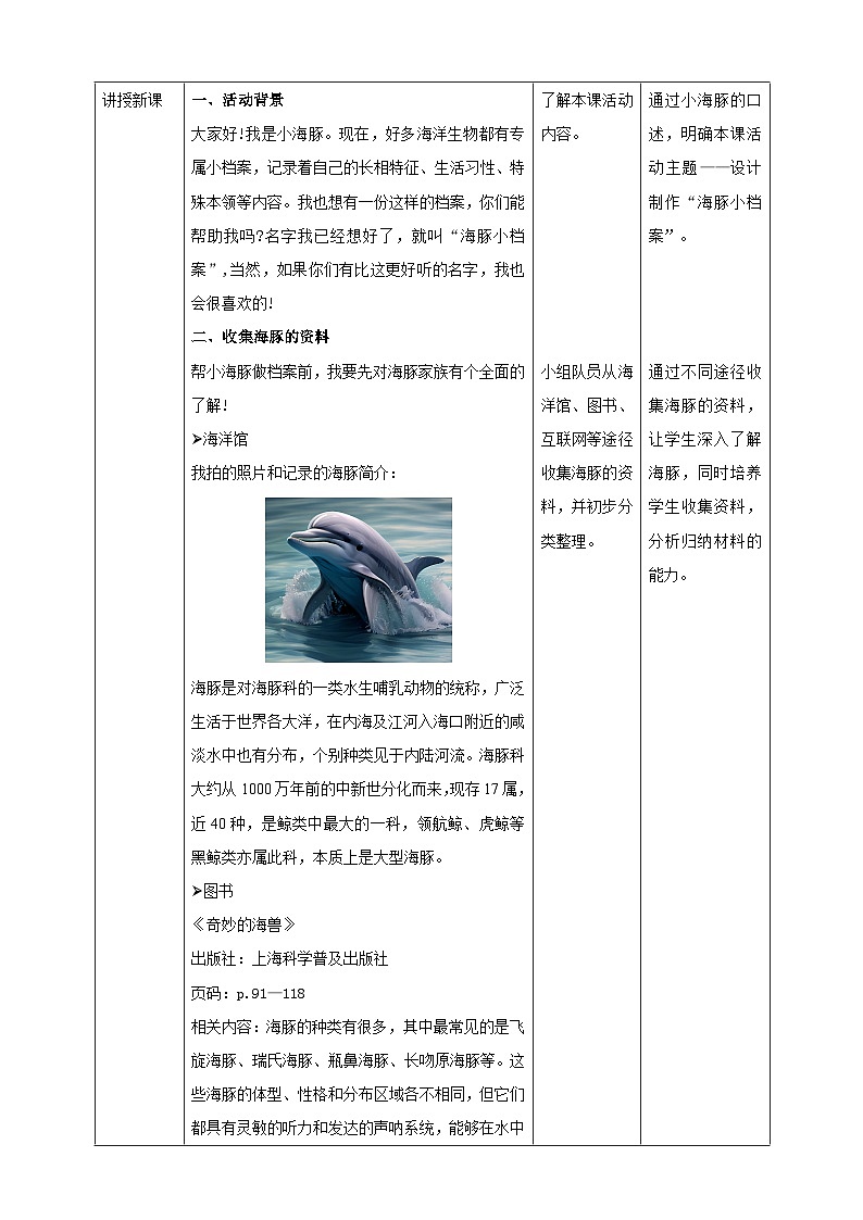 海豚小档案 教案第2页