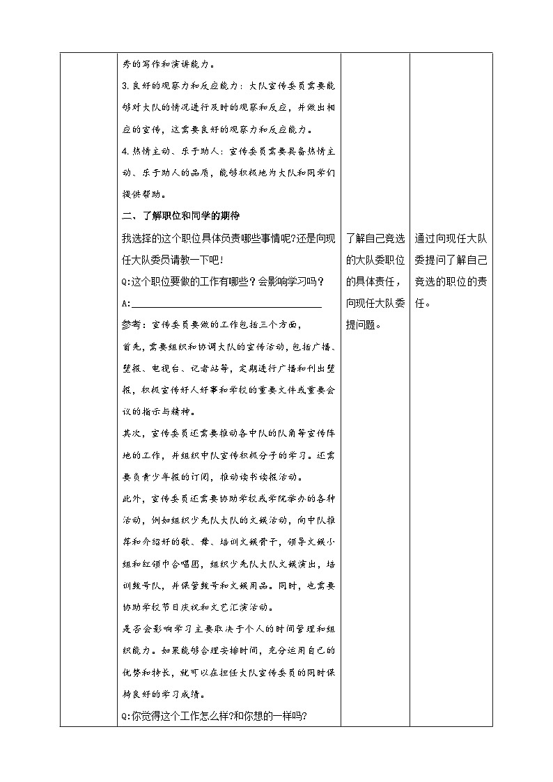 竞选大队委员 教案第2页