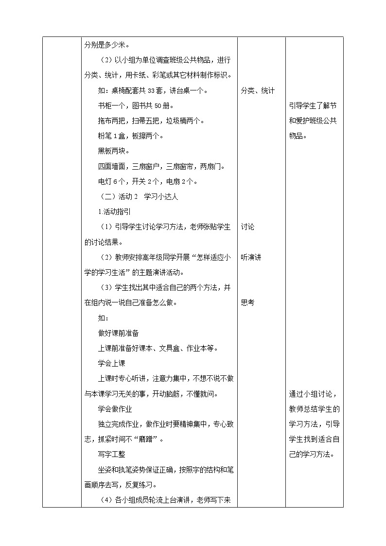 海天版综合实践活动一年级第三单元班级小主人教案02
