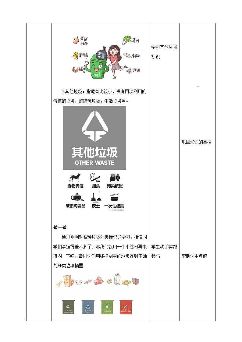 综合实践活动二年级垃圾分类第二课《垃圾分分类》教案03