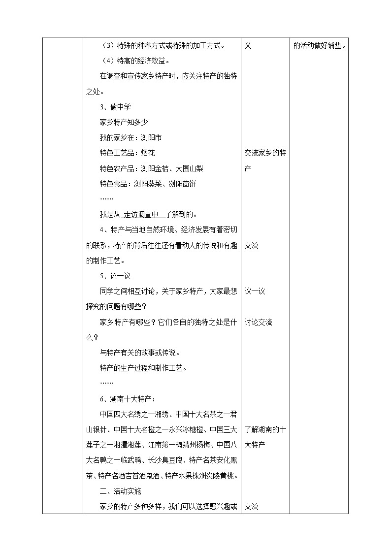 湘科版综合实践活动五年级2.《家乡特产的调查与推介》课件+教案02