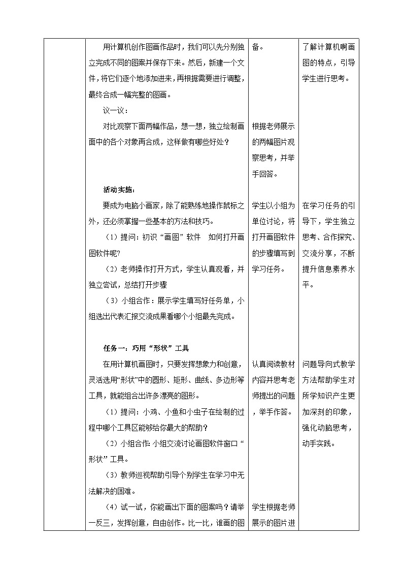 湘科版综合实践活动三年级7.《电脑小画家》教案第2页